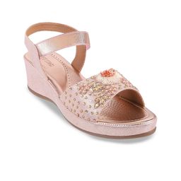 Metro Embellished Open Toe Wedges With Backstrap image 1