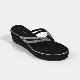 LEMON & PEPPER Embellished Party Wedge Sandals-8