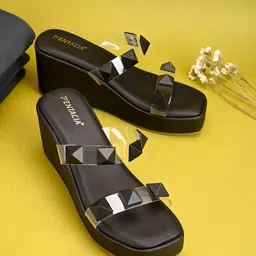 Fentacia Embellished Platform Sandals-58