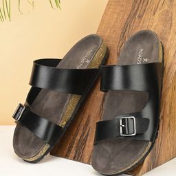 The Roadster Lifestyle Co. Black Slip-On Comfort Sandals-picture-20