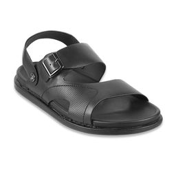 WALKWAY by Metro Men Black & Silver-Toned Comfort Sandals-image-66
