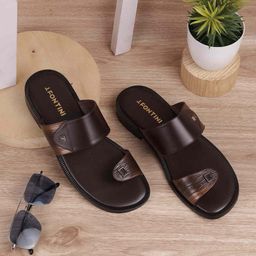 J.FONTINI Men Leather Comfort Sandals-image-13