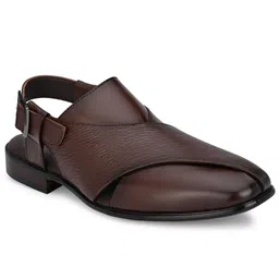 Egoss Men Ethnic Leather Shoe-Style Sandals-image-95