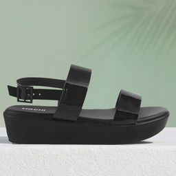 Mochi Black Comfort Sandals-picture-37