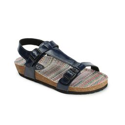ELLE Leather Open Toe Flats With Buckles-image-27