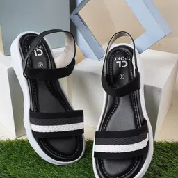 Carlton London sports Women Woven Design Open Toe Flats With backstrap-picture-10