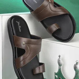 John Karsun Men Textured One Toe Comfort Sandals-image-13