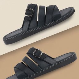 FAUSTO Men Navy Blue Comfort Sandals-image-95