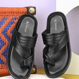 LEONCINO Men Textured Comfort Sandals-image-53
