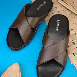 LEONCINO Men Textured Comfort Sandals-image-44