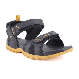 Sparx Men Black & Gold Coloured Solid Sports Sandal-image-55