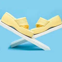 Try Me Textured Open Toe Platform Heels-50