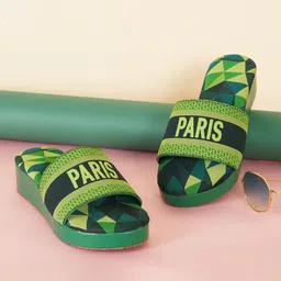 HASTEN Printed Open Toe Flatform Heels-28