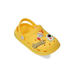 Yellow Bee Boys Space Theme Applique Rubber Clogs image 2