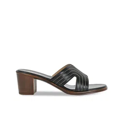 Rocia Textured Open Toe Block Heels image 3