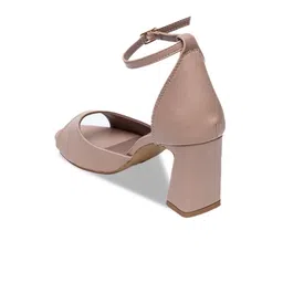 Dapper Feet-Fancy Nancy Open Toe Block Heels With Ankle Loop image 2