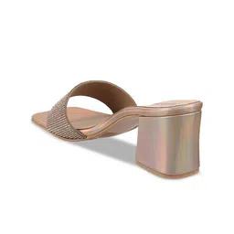 Metro Embellished Open Toe Block Heels image 5