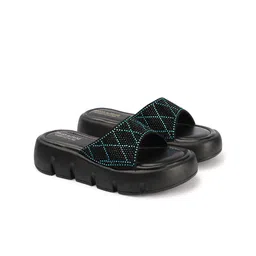 madam glorious Textured Block Sandals image 5