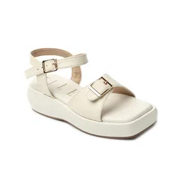 ELLE Open Toe Flatform Heels With Buckle Closure image 2