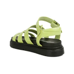 London Rag Open Toe Flatform Heels With Buckle Closure image 3