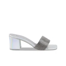 Metro Embellished Open Block Heels image 5