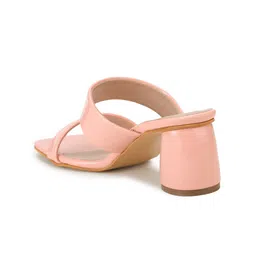 Shezone Peach-Coloured Block Sandals image 3