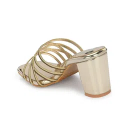 CLOG LONDON Strappy Textured Open Toe Block Heels image 5