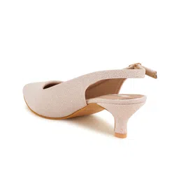 CORSICA Textured Pointed Toe Kitten Pumps image 2