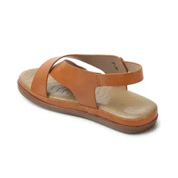 ICONICS Cross Strap Open Toe Flats With Buckles Closure image 3