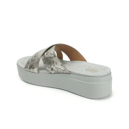 ELLE Printed Open Toe Flatform Heels image 5