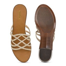 Rocia Textured Open Toe Block Heels image 4