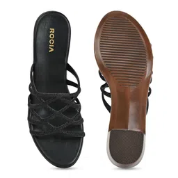 Rocia Open Toe Textured Block Heels image 2