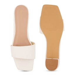 Mast & Harbour White Party Open Toe Block Heels image 4