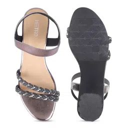 Metro Braided Open Toe Block Heels  With Backstrap image 4