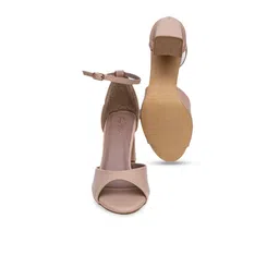 Dapper Feet-Fancy Nancy Open Toe Block Heels With Ankle Loop image 4
