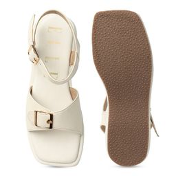 ELLE Open Toe Flatform Heels With Buckle Closure image 5
