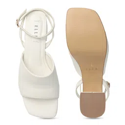 ELLE Open Toe Block Heels With Ankle Loop image 5