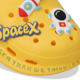 Yellow Bee Boys Space Theme Applique Rubber Clogs image 5