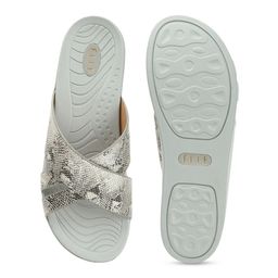 ELLE Printed Open Toe Flatform Heels image 3