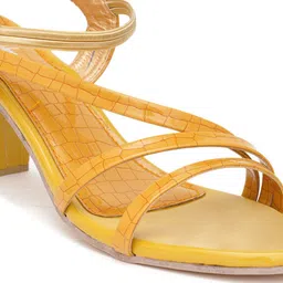 GLAMZKART Block Open Toe Heels image 5