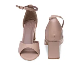 Dapper Feet-Fancy Nancy Open Toe Block Heels With Ankle Loop image 3