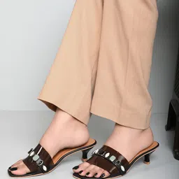 Hydes N Hues Open Toe Party Kitten Heels-18