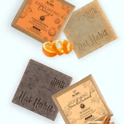 Nat Habit Set Of 2 Exfoliating Orange  Soothing Sandalwood Bath Soap Bars-125 g Each-14