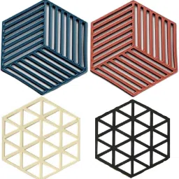 Silicone Pot Holder Trivet Mats, Heat Resistant, Non Slip, Flexible Polyvinyl Chloride Trivet-23