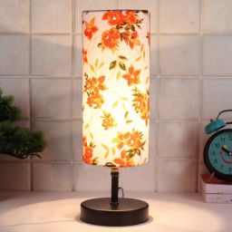 new era Messina Multicolour Cottan Fabric Shade Table Lamp With Iron Base-picture-48