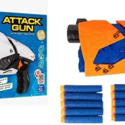 Gun Toy with 10 Soft Foam Bullets, Fun Shooting Battle Fight Game for Kids-image-69