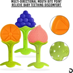 dakos Fruits Shape Teethers for Baby, Baby Chew Toys & Mittens Teether image 3