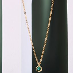 SALVE Gold-Plated Stainless Steel Circular Pendant with Chain-image-0