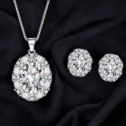 Designs & You Silver Plated Cubic Zirconia Studded Jewellery Set-image-13