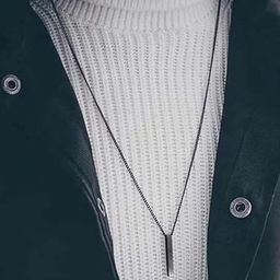 Roadster Lifestyle Co. Black Men Edge Bar Pendant with Chain-image-92